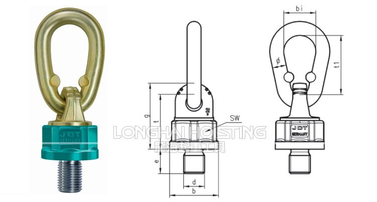 TP萬(wàn)向旋轉(zhuǎn)吊環(huán)尺寸