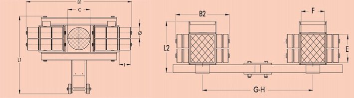 德國JUNG JL10K JFB10K組合式搬運小坦克尺寸圖