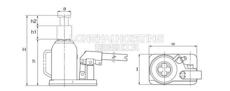 馬沙達MASADA低型液壓千斤頂尺寸