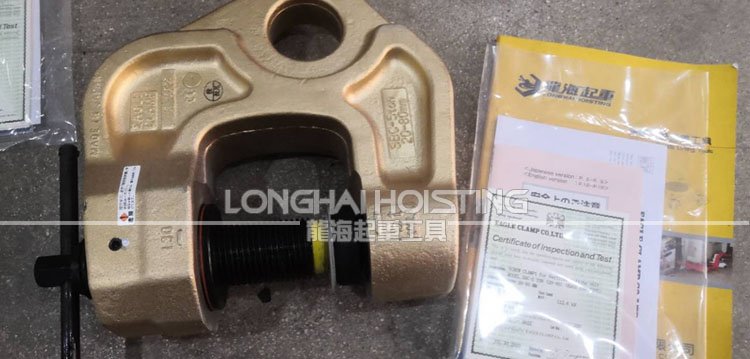 鷹牌SBC螺旋鎖緊鋼板吊鉗實物